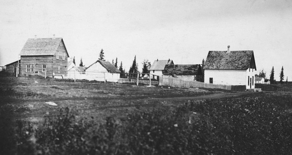 Revillon Frères Fur-trading post in Wabasca, Alberta, Canada. Vintage photograph ca. 1913.