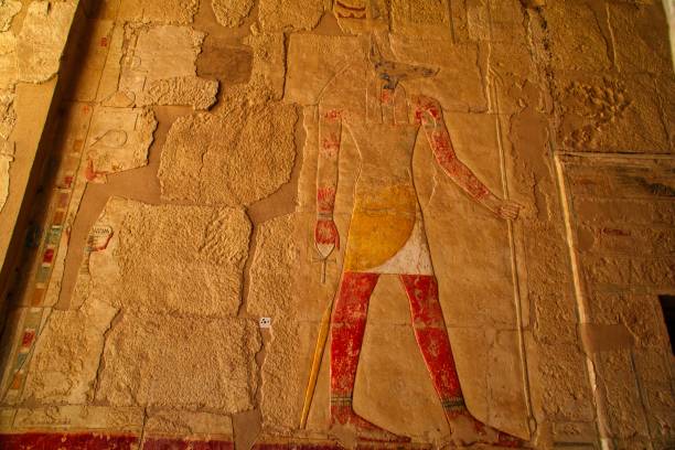 istock Hieroglyphics and painting on the ancient structures in Egypt 1458015018
