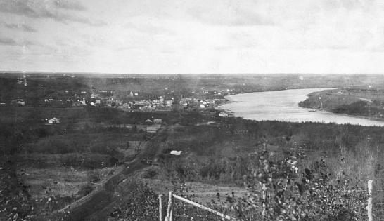 Bennalong point, Sydney, Australia in  1930. Then a tram depot now the Sydney Opera House.