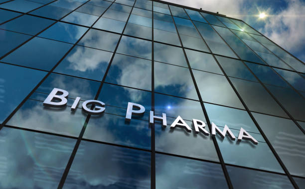 istock Big Pharma business glass building concept 1458016632