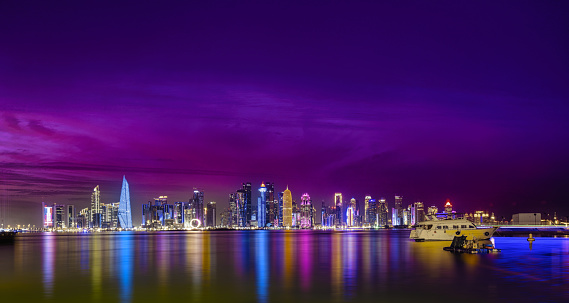 Doha Qatar Downtown Skyline