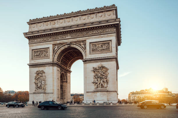 Arc de Triomphe, Place Charles De Gaulle stock photo