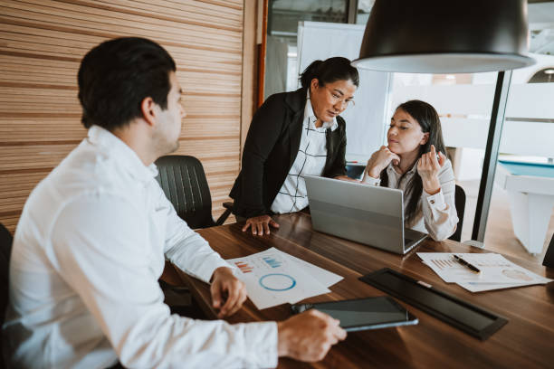 istock Meeting with business people discussing 1458023385