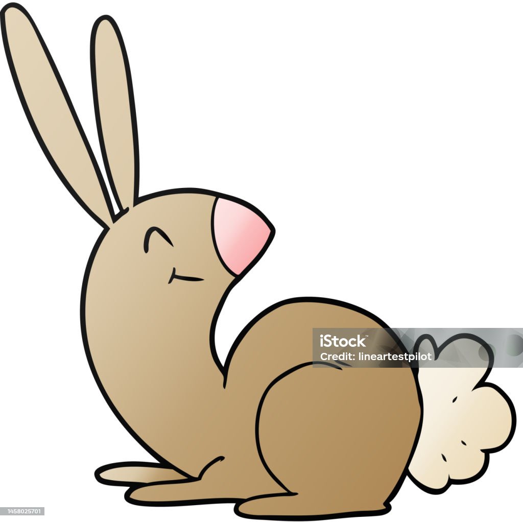 Beast Rabbit Cartoon Cute Cartoon Rabbit Stock Illustration - Download Image Now - Animal ...