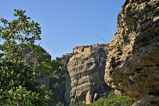 Monastery of Varlaam photographed on a sunny day