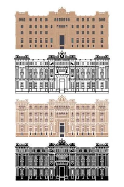 Vector illustration of Court of Justice of Sao Paulo, Brazil