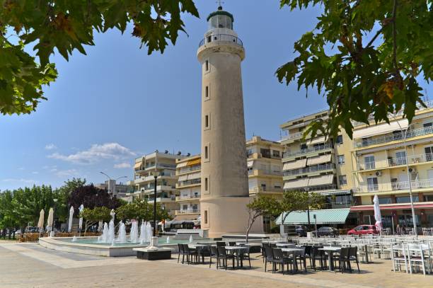 The lighthouse and main square of Alexandroupolis in Greece