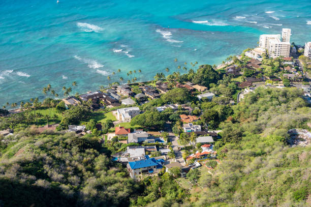 istock Scenics from Diamond Head Volcano, Waikiki 1458046840