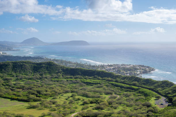 istock Scenics from Diamond Head Volcano, Waikiki 1458046862