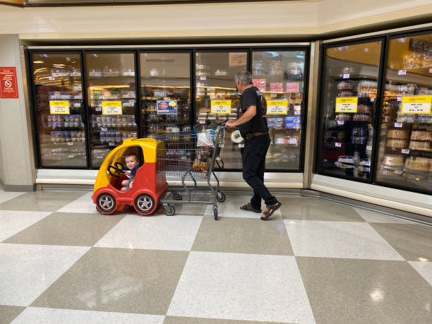 istock Taking a ride in the grocery cart 1458048742