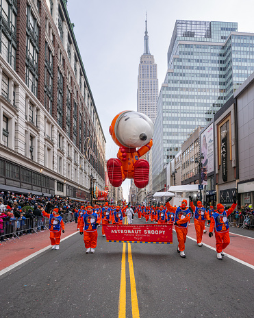 Photos of the Macy's Thanksgiving Day Parade November 23rd 2021. Including photos of the Snoopy and Grogu Balloons