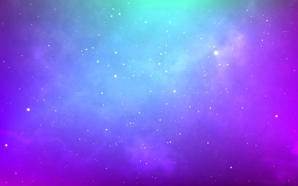 istock Nebula background. Realistic blue galaxy. Magic cosmos texture with shining stars. Colorful starry space. Stardust universe. Purple fantasy gradient. Vector illustration 1458051841