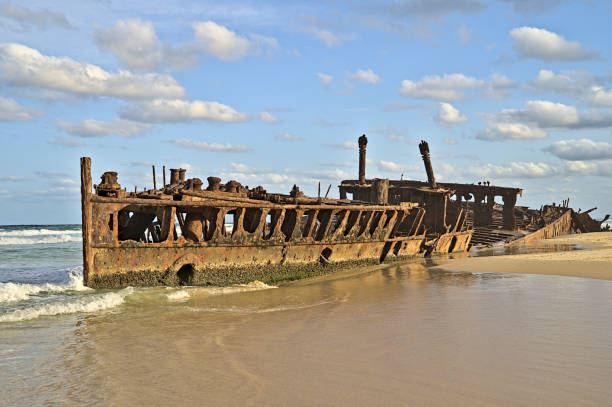 S.S. Maheno ship wreck on Frazer Island. It got destroyed due to a cyclone