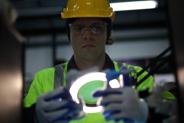 istock He designed precision in Mechanical Engineering.Close-up Shot of the Industrial Engineer 1458056722