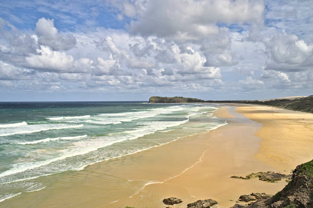 Beach on Frazer Island during the day with seaview with view on the sea