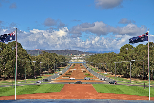 Canberra Anzac Parade from the War Memorial during day