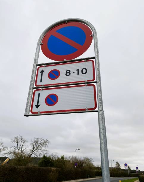 istock Divided no parking sign in Herlev, a Copenhagen suburb 1458062788