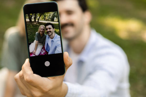 istock Young couple is enjoying nature 1458065813