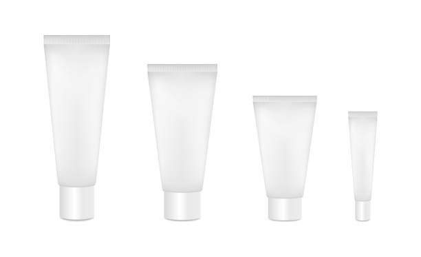 istock Plastic tube mockup for cream and cosmetics with a cap. Front view. Realistic blank packaging. Can be used for your design and advertising. Vector 1458075888