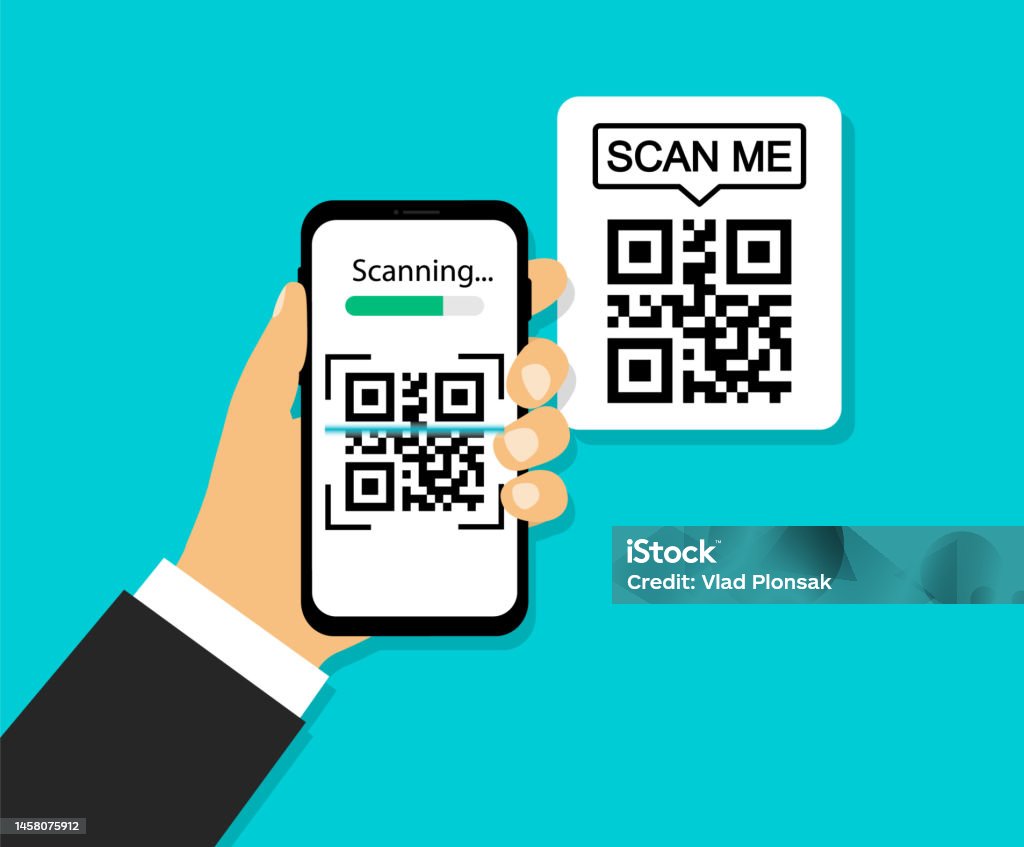 Qr Code Scan Concept With Smartphone Scan Me Frame Qr Code For Mobile ...
