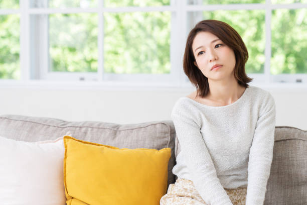 istock attractive asian woman , think 1458080835