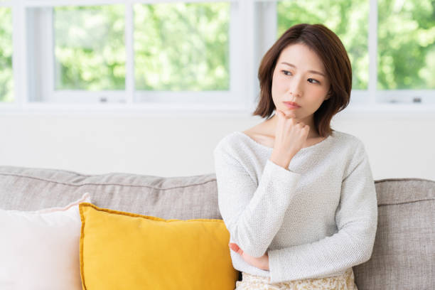 istock attractive asian woman , think 1458081161