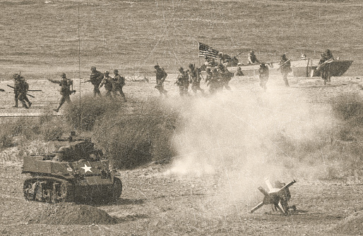 Batalla del día D de la 2ª Guerra General en la playa de Omaha photo