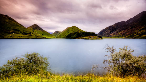istock Circling Lake Moke in a Rainy Day 1458094815