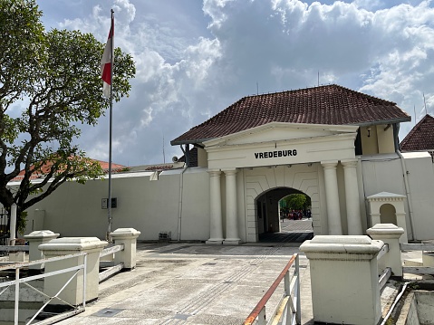 Yogyakarta, Indonesia - January 20, 2023: Fort Vredeburg Museum or Museum Benteng Vredeburg, was a former colonial fortress located in the city of Yogyakarta.