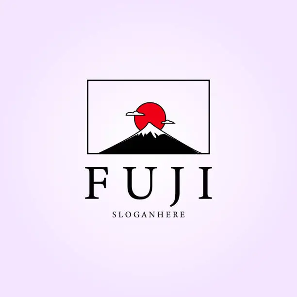 Vector illustration of mountain fuji japan logo vector illustration design