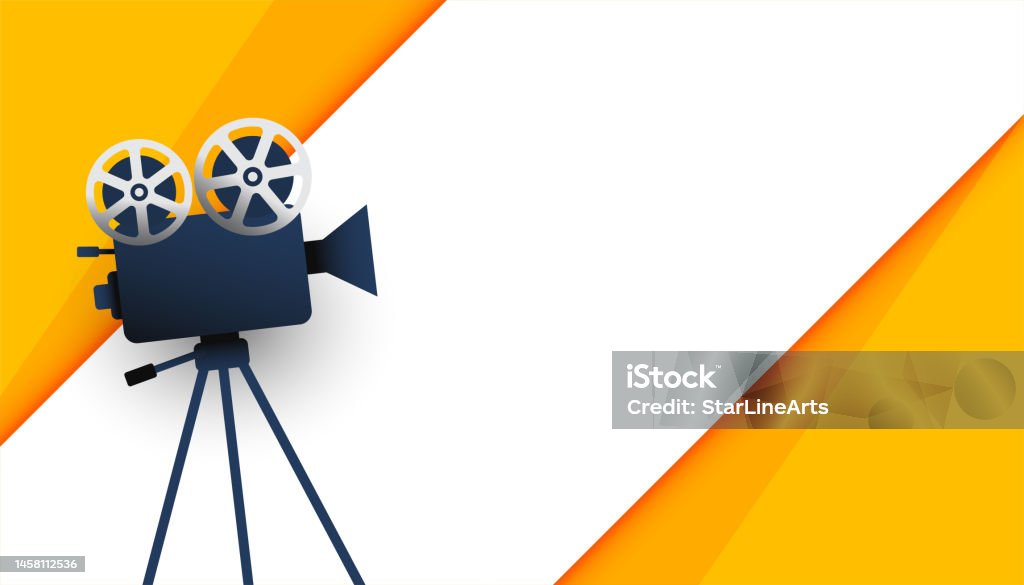 Camera With Text Cinematic Realistic Camera Background With Text Space Stock ...