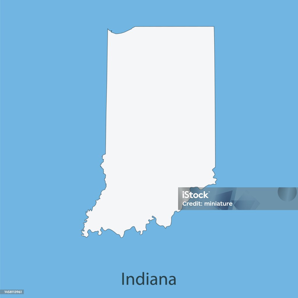 Indianamap Pretty Indiana Map Stock Illustration - Download Image Now - Abstract ...