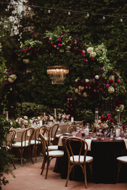 istock Fancy wedding reception outdoors in the garden 1458115685