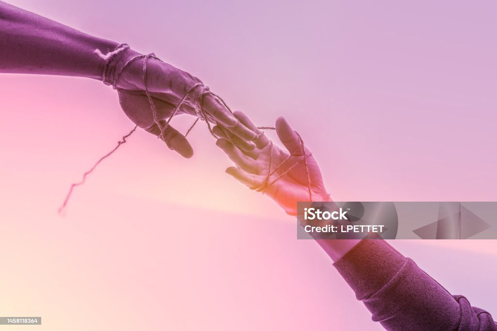 Hands Back Connect Hands Connected Stock Photo - Download Image Now - 30-34 Years, Adult ...