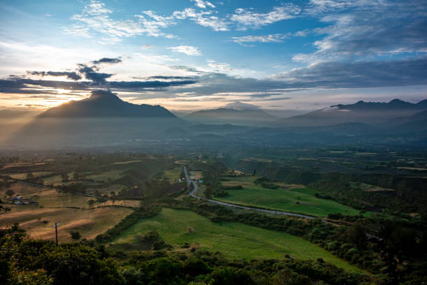 istock beautiful sunrise over the mountain in Ecuador 1458120731