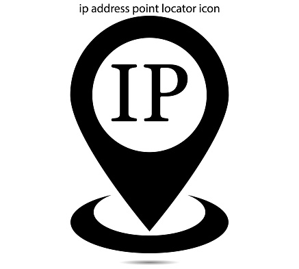 ip address point locator icon vector illustration graphic on background