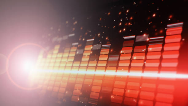 istock Sound equalizer. Wave pattern of music sounds element on monitor screen. Digital equalizer. Modern song equalisers dark background. Colorful waveform of musical soundtrack. Music equalizers display. 1458124656