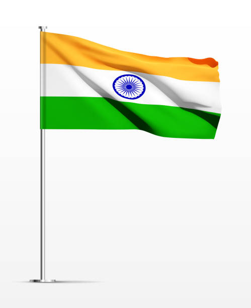 istock Flag of the Republic of India on flagpole 1458136738