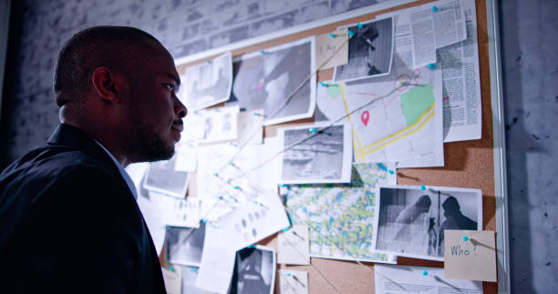 istock Policeman Or Private Detective Searching Crime Investigation 1458137080