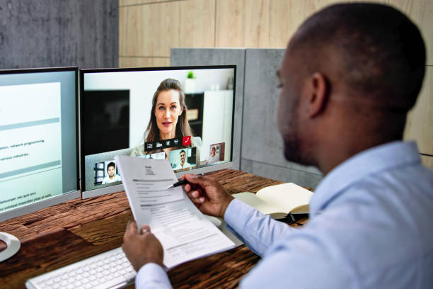 istock Online Video Conference Job Interview Meeting 1458137385