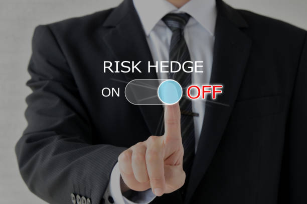 istock Business man thinking about risk hedge 1458140526