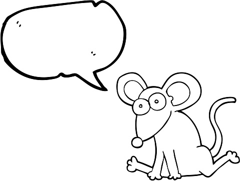 Ilustración de A Mano Alzada Speech Bubble Cartoon Mouse y más Vectores  Libres de Derechos de Animal - Animal, Arte, Burbuja - iStock