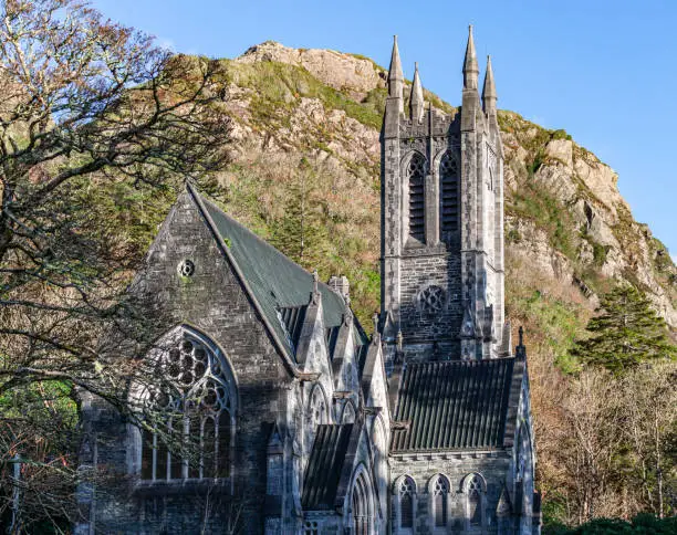 Kylemore’s Neo-Gothic Church in Connemara, Lemnaheltia, Co. Galway, Ireland