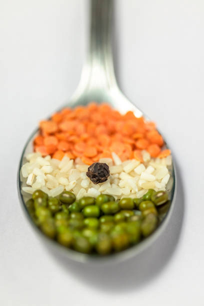 Indian tri-color concept with lentils and pulses