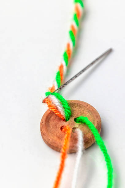 Indian tri-color concept with yarns