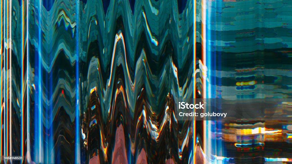 Display Image Distorted Distorted Display System Breakdown Glitch Pattern Stock Photo ...