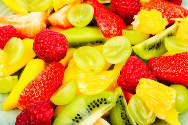 istock Fruit salad of citrus and berries. 1458149201