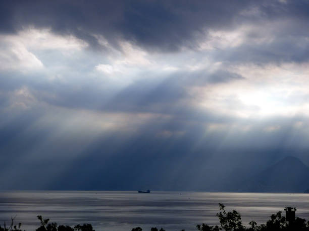 istock ship on the sea in sunlight 1458151794