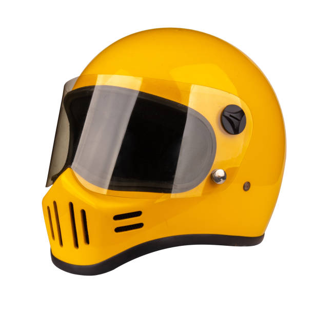 istock motorcycle helmet yellow isolated on white background 1458157098