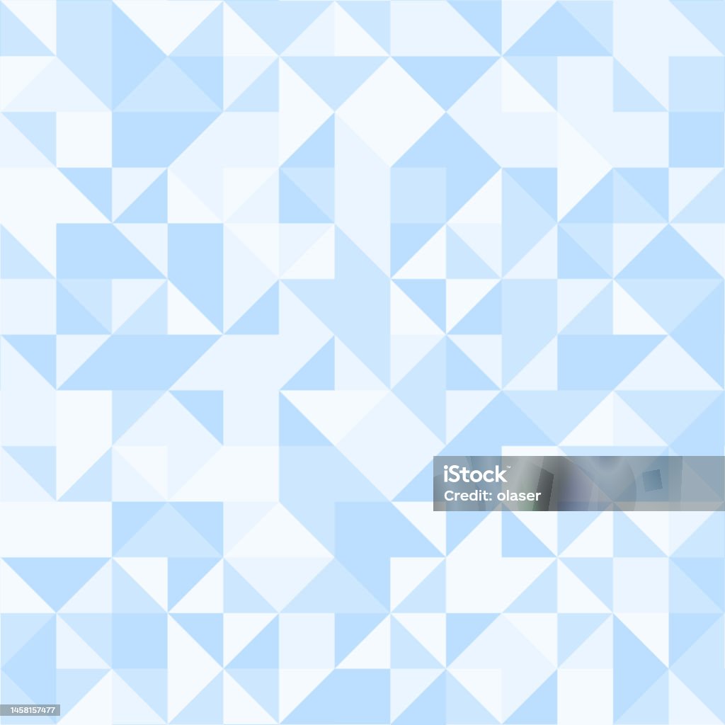 Light Blue Triangles In Full Frame 8x8 Square Grid Pattern Stock